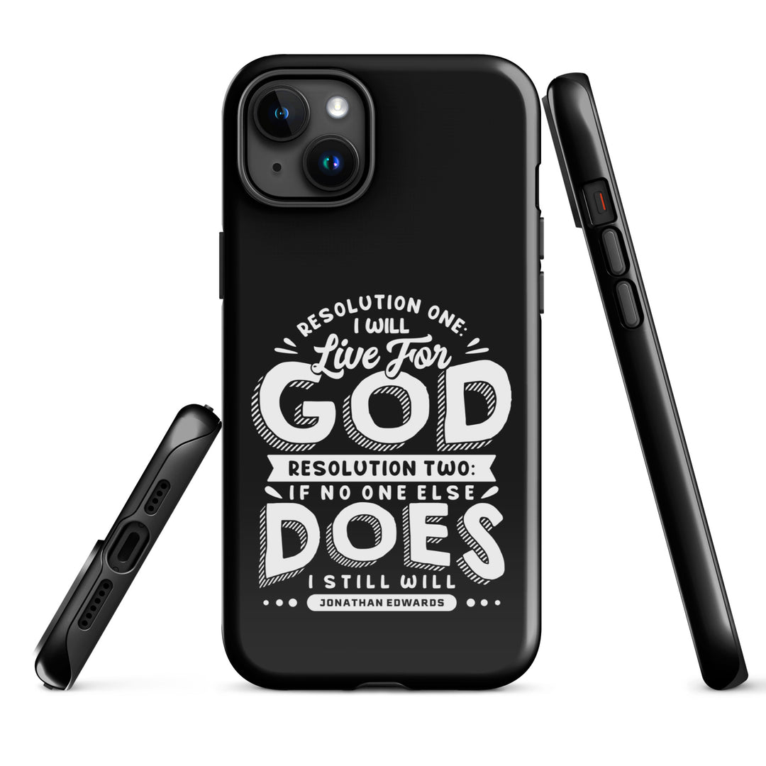 Christian Phone Case Live For God Black for iPhone® iPhone® Phone Cases   