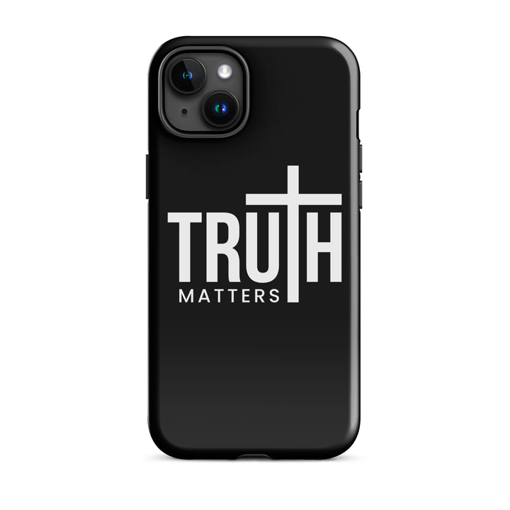 Christian Phone Case Truth Matters Black for iPhone® iPhone® Phone Cases Glossy iPhone 15 Plus 