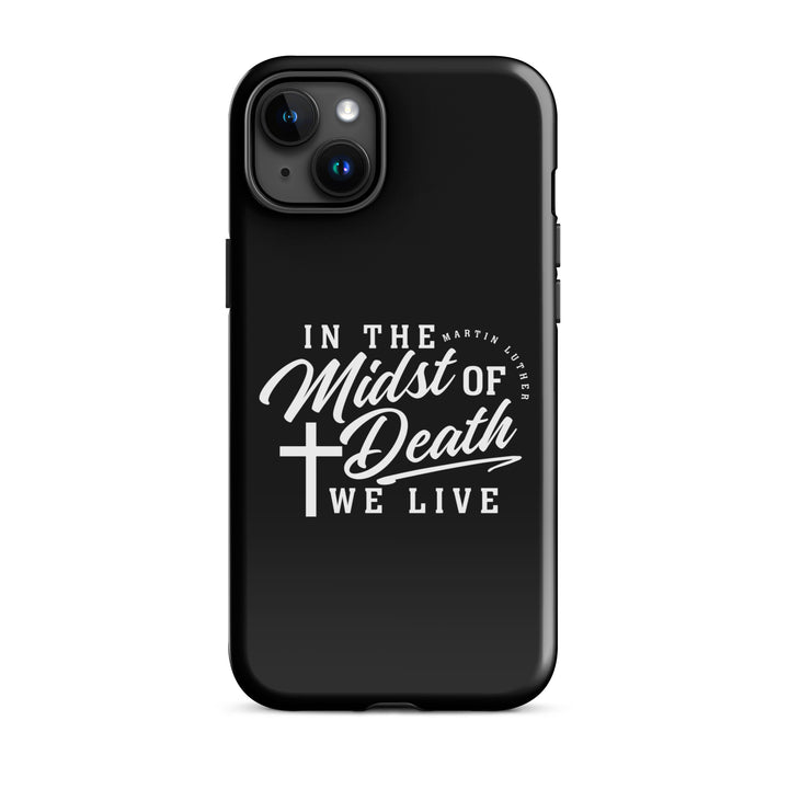 Christian Phone Case Midst of Death Black for iPhone® iPhone® Phone Cases Glossy iPhone 15 Plus 