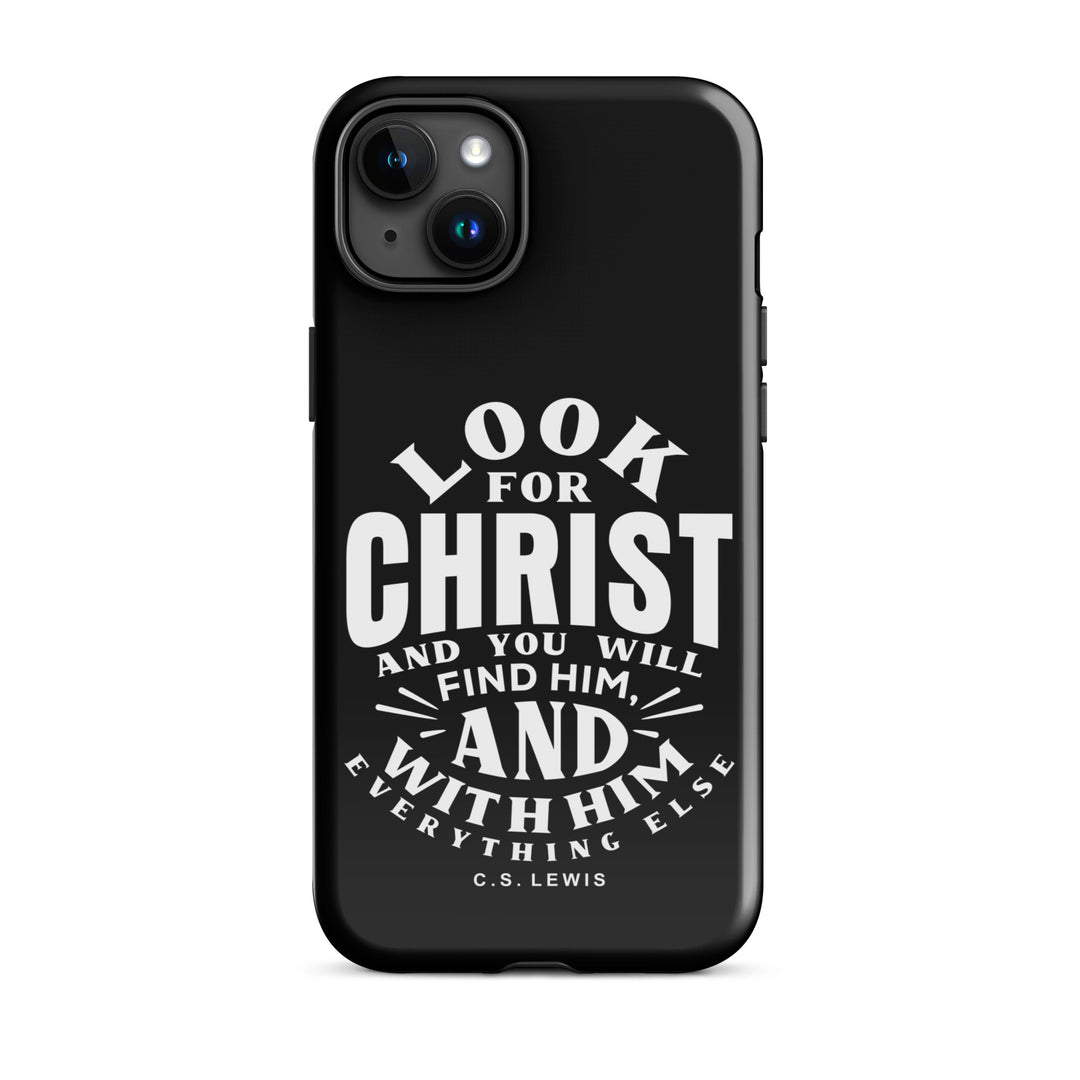 Christian Phone Case Look For Christ Black for iPhone® iPhone® Phone Cases Glossy iPhone 15 Plus 