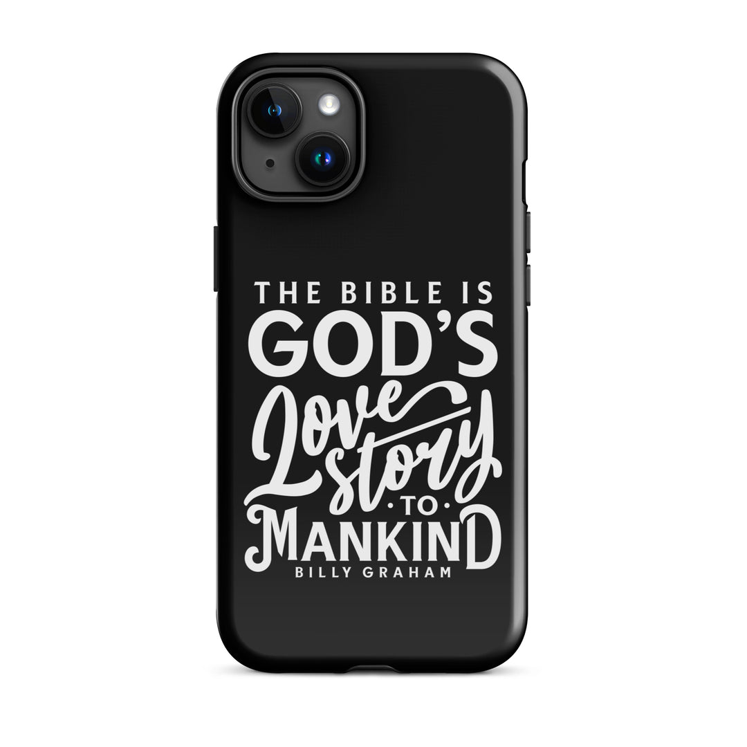 Christian Phone Case God's Love Story Black for iPhone® iPhone® Phone Cases Glossy iPhone 15 Plus 