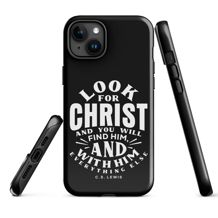 Christian Phone Case Look For Christ Black for iPhone® iPhone® Phone Cases   