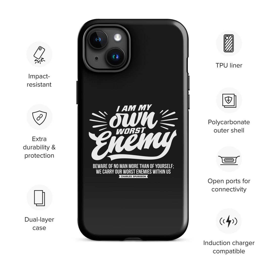 Christian Phone Case Worst Enemy Black for iPhone® iPhone® Phone Cases   