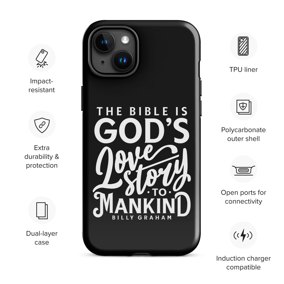 Christian Phone Case God's Love Story Black for iPhone® iPhone® Phone Cases   