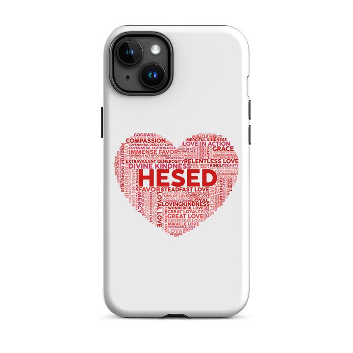 Christian Phone Case Hesed Heart White for iPhone® iPhone® Phone Cases Glossy iPhone 15 Plus 