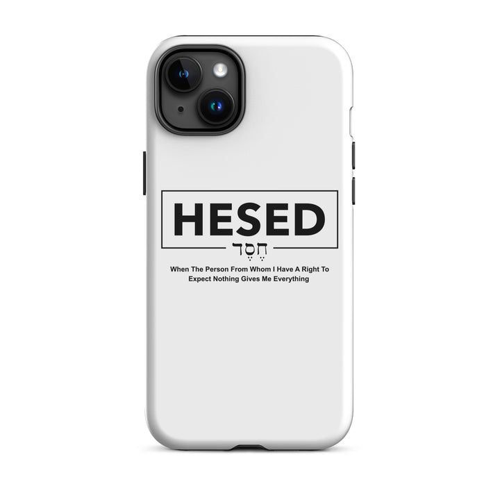 Christian Phone Case Hesed Everything White for iPhone® iPhone® Phone Cases Glossy iPhone 15 Plus 