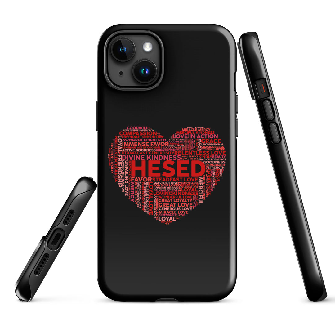 Christian Phone Case Hesed Heart Black for iPhone® iPhone® Phone Cases   