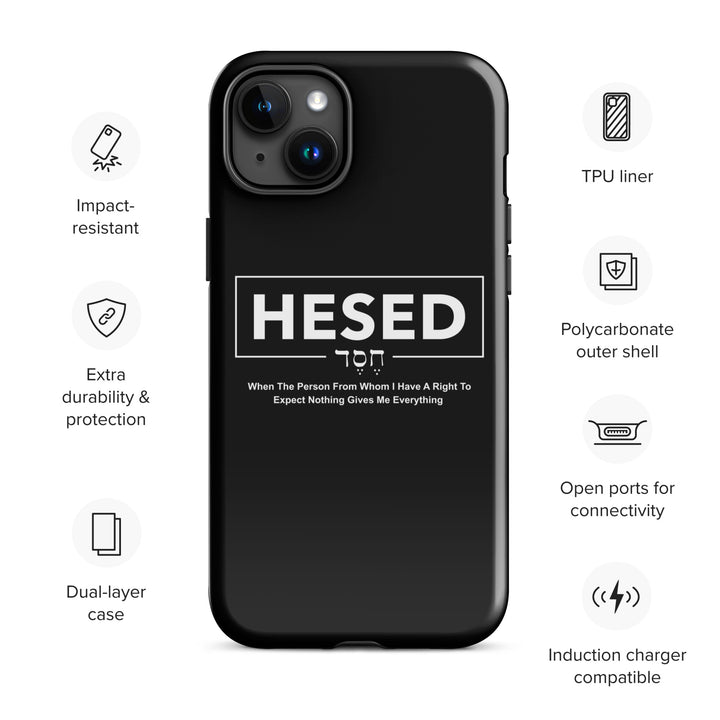 Christian Phone Case Hesed Everything Black for iPhone® iPhone® Phone Cases   