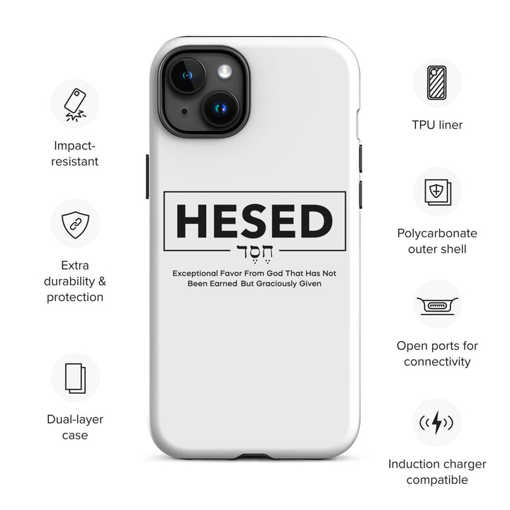 Christian Phone Case Hesed Hebrew Exceptional Favor White for iPhone® iPhone® Phone Cases   