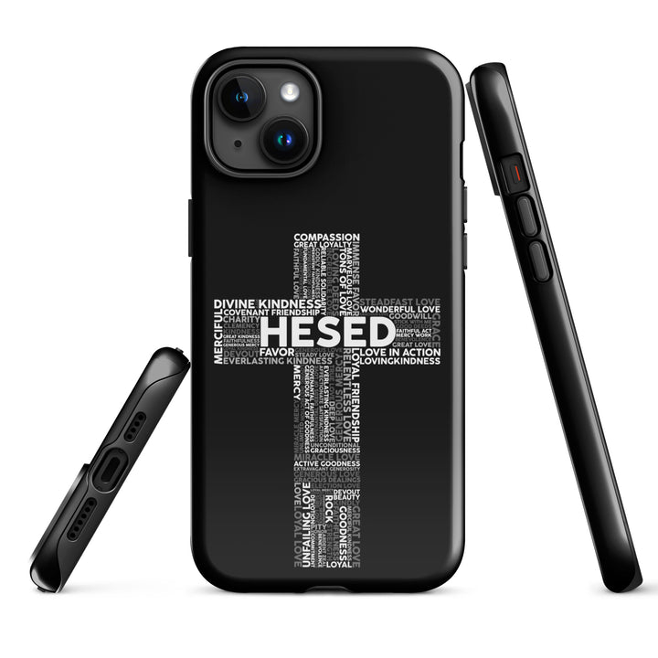 Christian Phone Case Hesed Cross Black for iPhone® iPhone® Phone Cases   