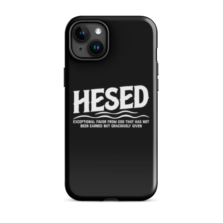 Christian Phone Case Hesed Exceptional Favor Black for iPhone® iPhone® Phone Cases Glossy iPhone 15 Plus 