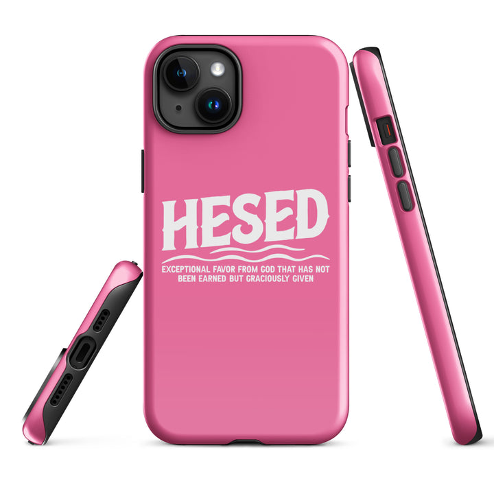 Christian Phone Case Hesed Exceptional Favor Pink for iPhone® iPhone® Phone Cases   