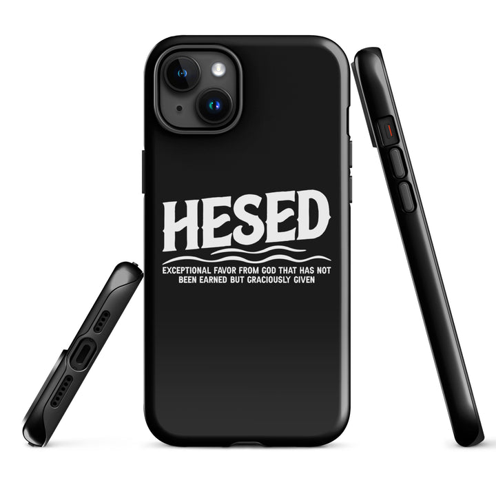 Christian Phone Case Hesed Exceptional Favor Black for iPhone® iPhone® Phone Cases   