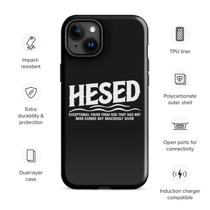 Christian Phone Case Hesed Exceptional Favor Black for iPhone® iPhone® Phone Cases   