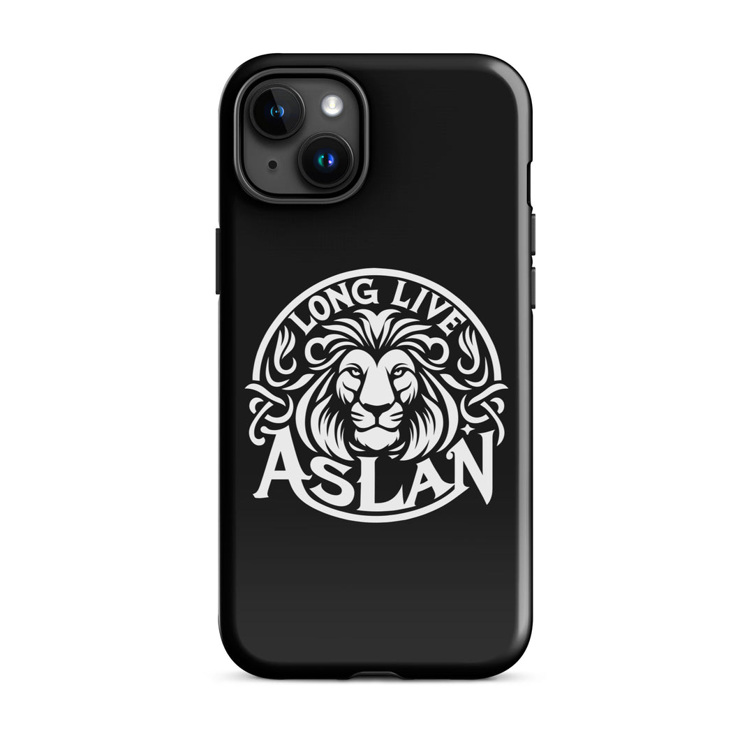 Christian Phone Case Long Live Aslan Black for iPhone® iPhone® Phone Cases Glossy iPhone 15 Plus 