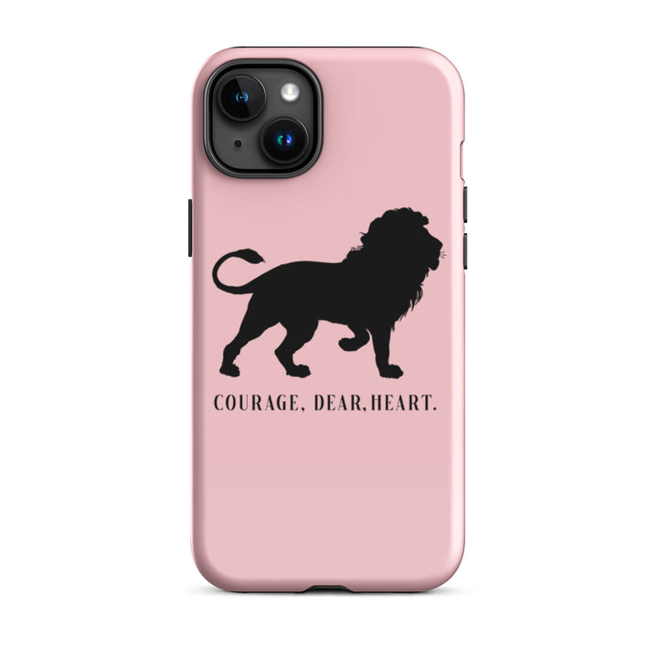 Christian Phone Case Courage Dear Heart Pink for iPhone® iPhone® Phone Cases Glossy iPhone 15 Plus 