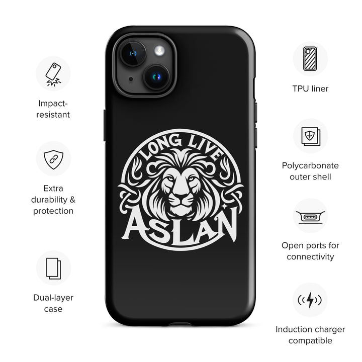 Christian Phone Case Long Live Aslan Black for iPhone® iPhone® Phone Cases   