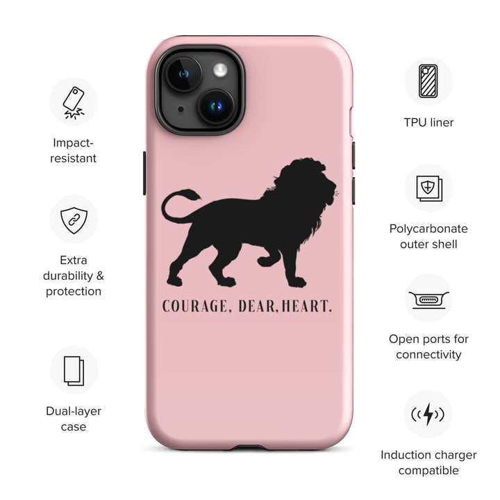 Christian Phone Case Courage Dear Heart Pink for iPhone® iPhone® Phone Cases   