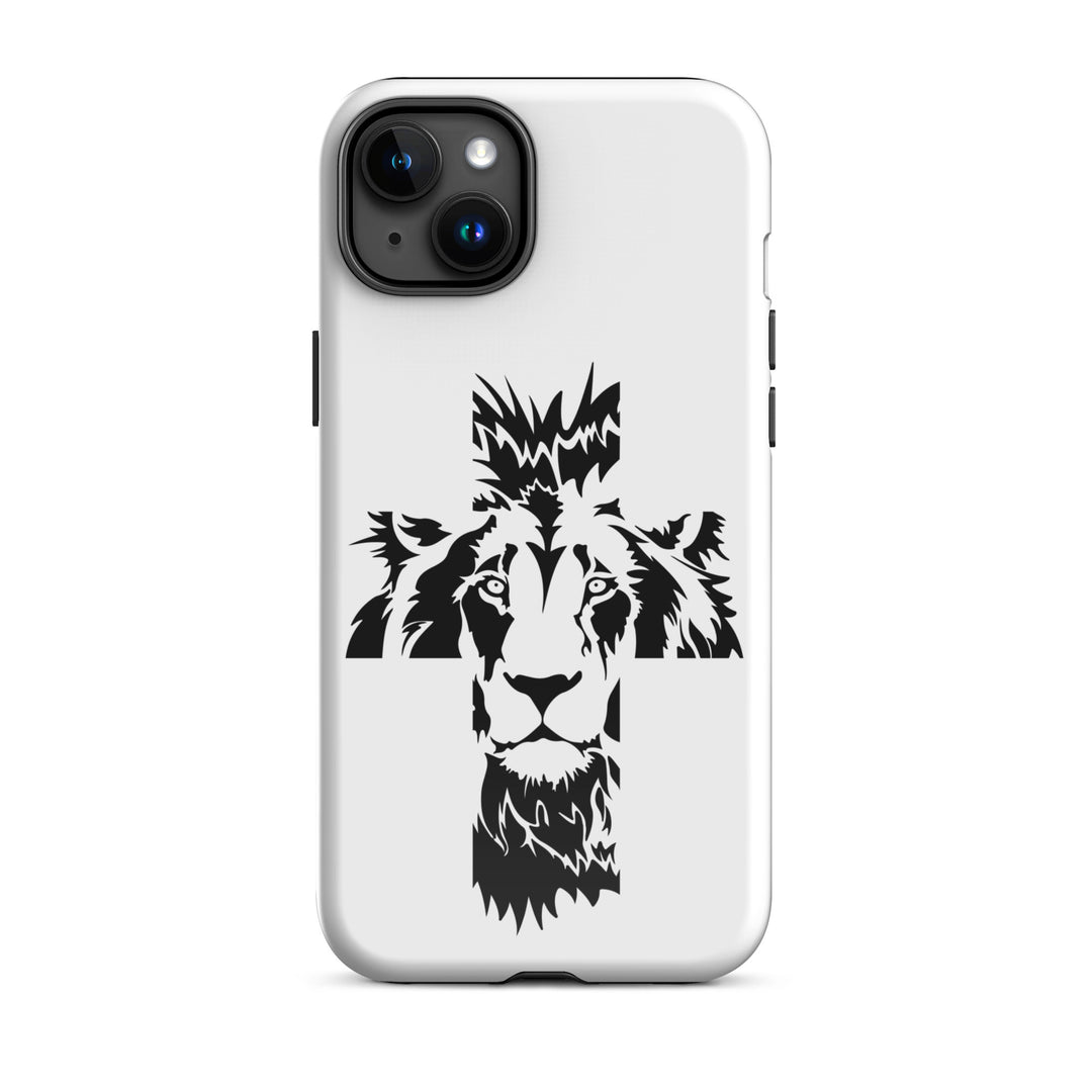 Christian Phone Case Aslan Cross White for iPhone® iPhone® Phone Cases Glossy iPhone 15 Plus 