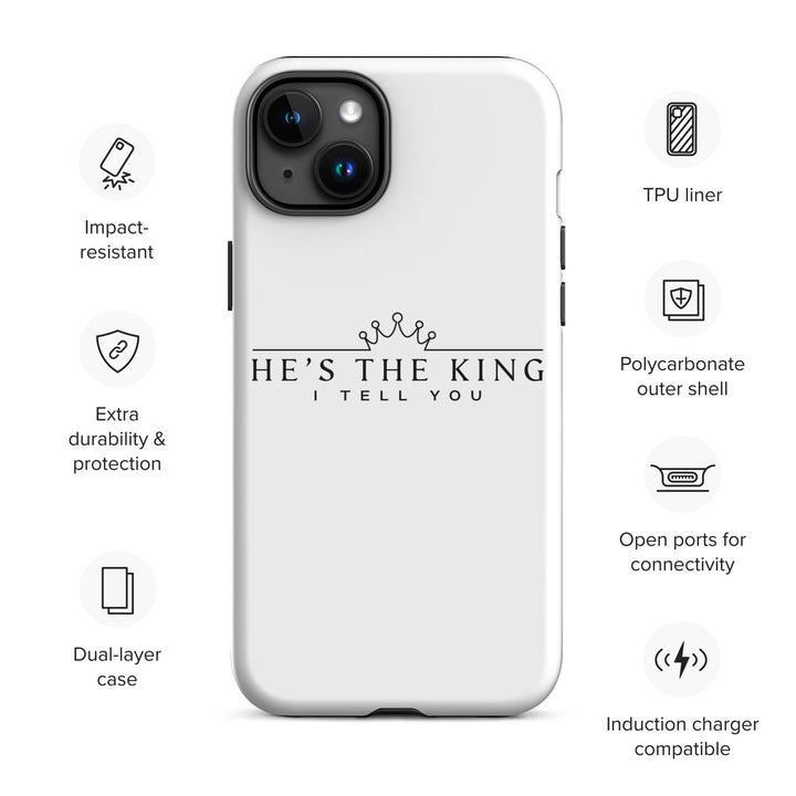 Christian Phone Case He's The King White for iPhone® iPhone® Phone Cases   