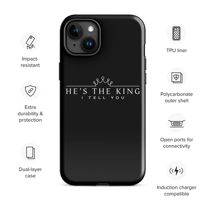 Christian Phone Case He's The King Black for iPhone® iPhone® Phone Cases   