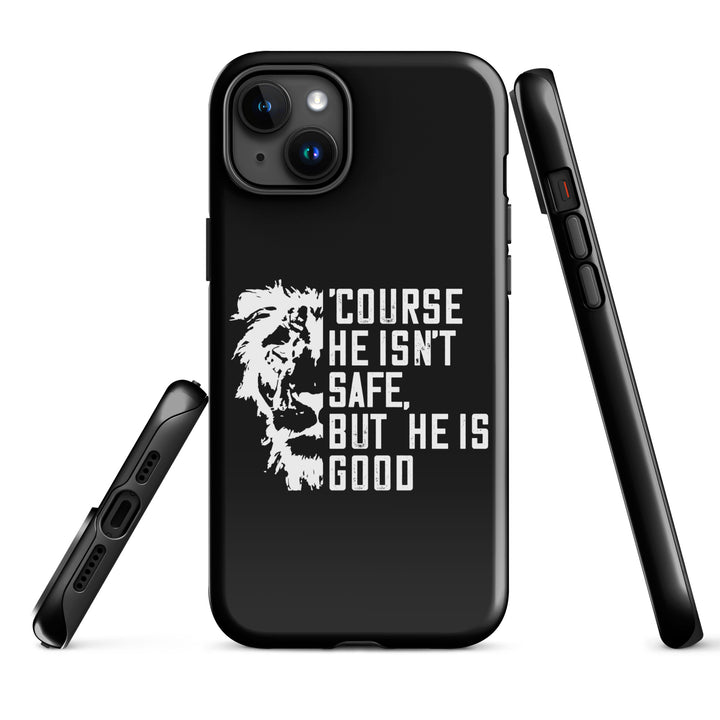 Christian Phone Case for iPhone® 'Course He Isn't Safe Black iPhone® Phone Cases   