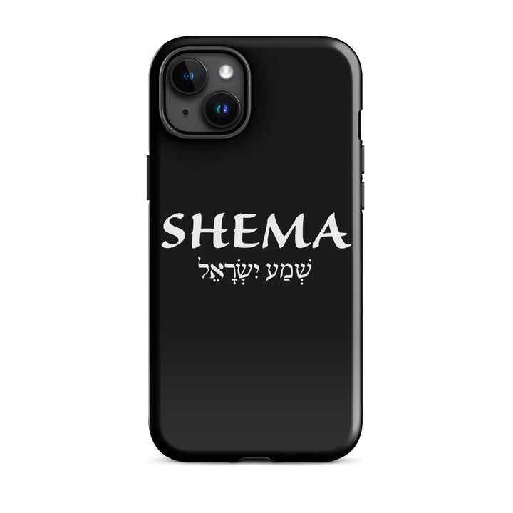 Christian Phone Case Shema Hebrew Black for iPhone® iPhone® Phone Cases Glossy iPhone 15 Plus 