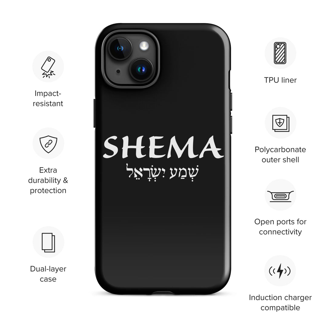 Christian Phone Case Shema Hebrew Black for iPhone® iPhone® Phone Cases   