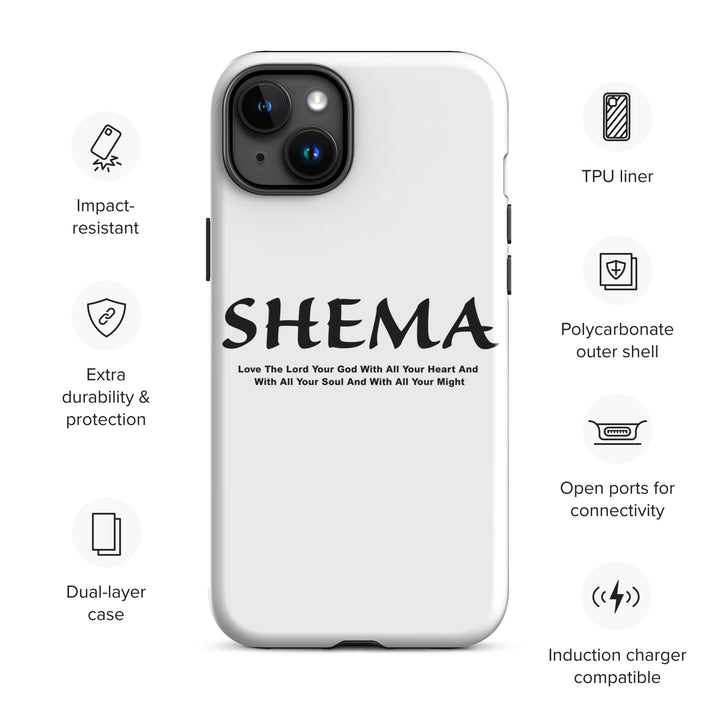 Christian Phone Case Shema Love The Lord White for iPhone® iPhone® Phone Cases   