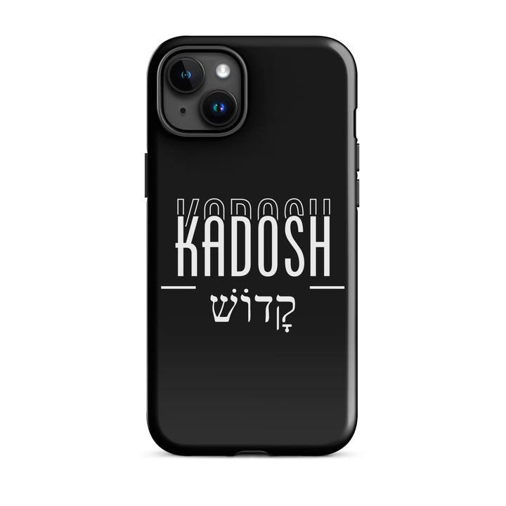 Christian Phone Case Kadosh Hebrew Black for iPhone® iPhone® Phone Cases Glossy iPhone 15 Plus 