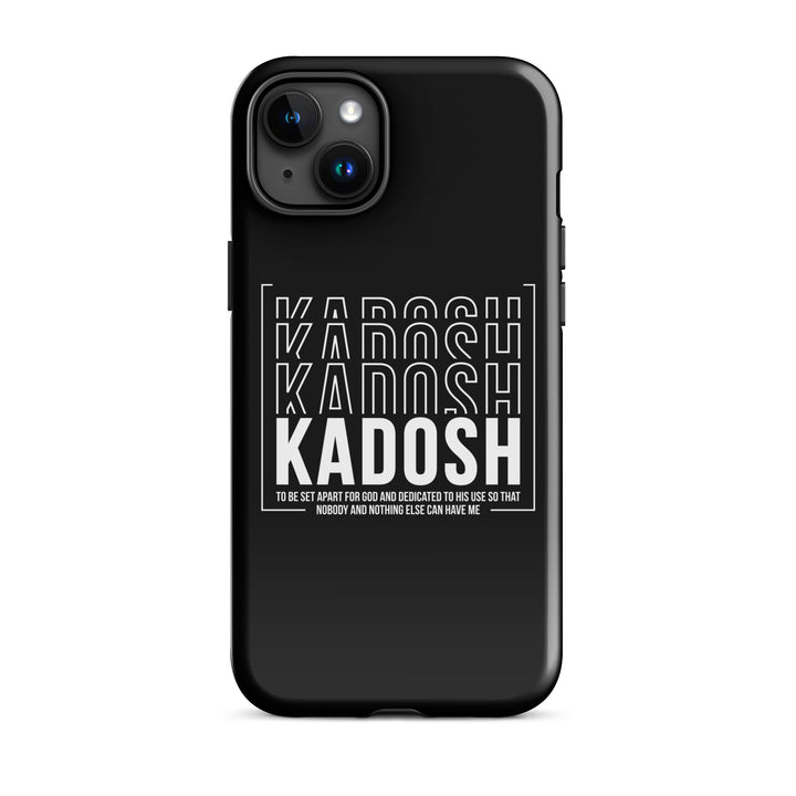 Christian Phone Case Kadosh Dedicated To His Use Black for iPhone® iPhone® Phone Cases Glossy iPhone 15 Plus 