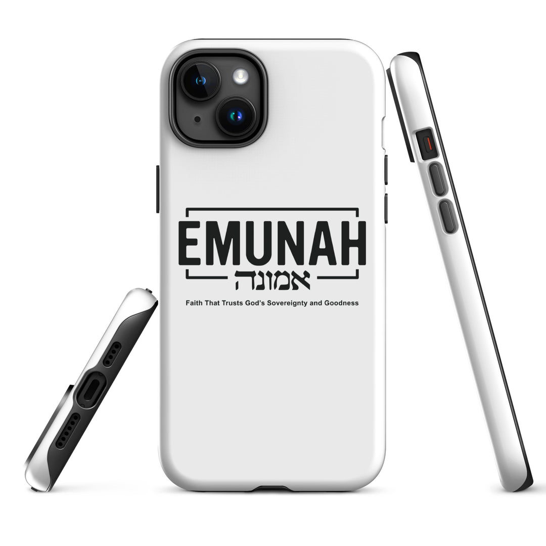 Christian Phone Case Emunah Faith That Trusts White for iPhone® iPhone® Phone Cases   