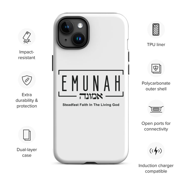 Christian Phone Case Emunah Steadfast Faith White for iPhone® iPhone® Phone Cases   