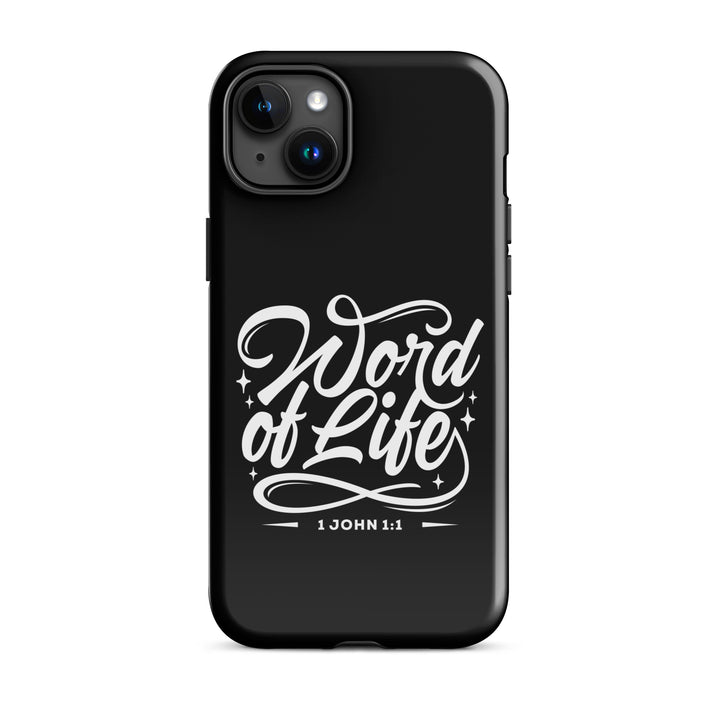 Christian Phone Case Word of Life Black for iPhone® iPhone® Phone Cases Glossy iPhone 15 Plus 