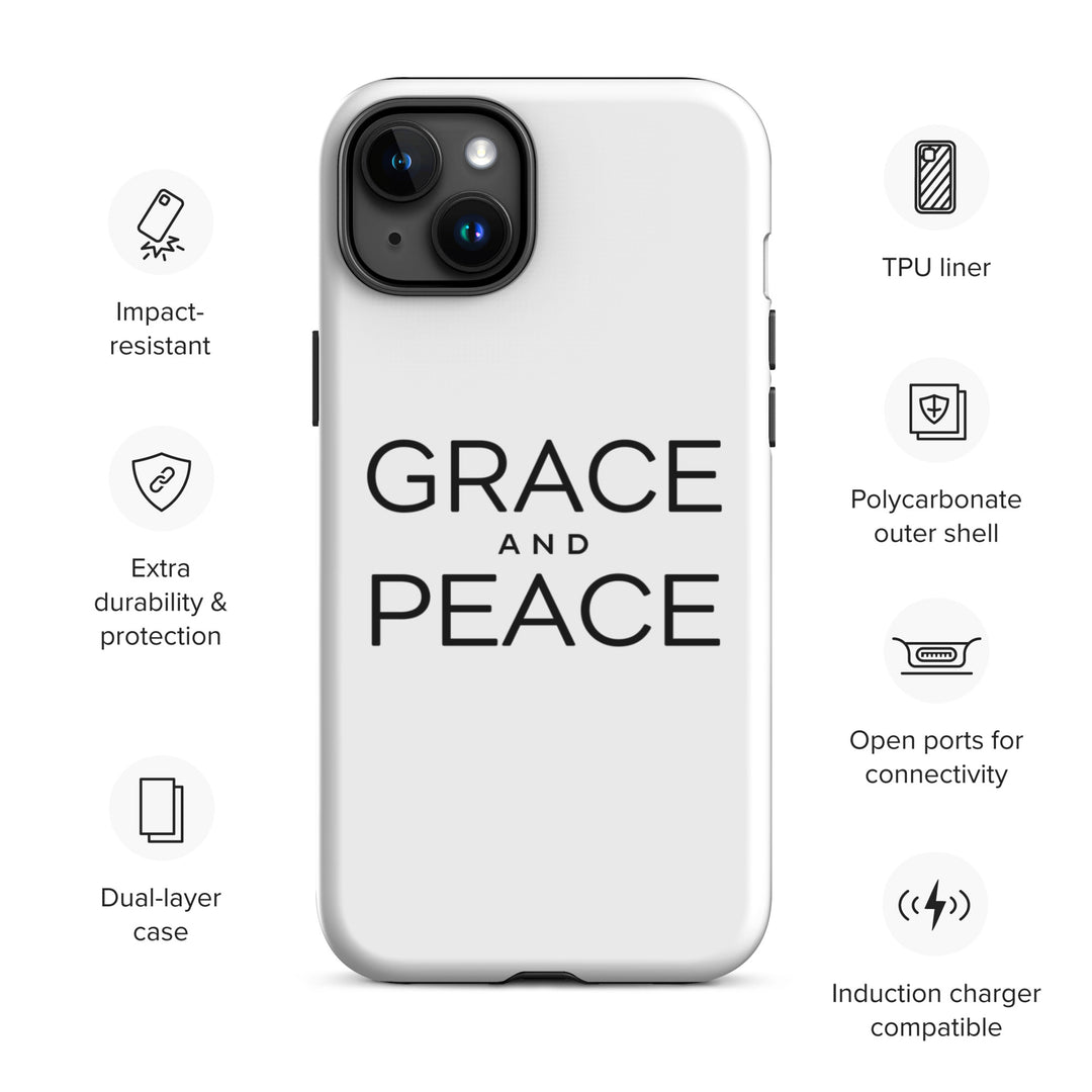 Christian Phone Case Grace and Peace White for iPhone® iPhone® Phone Cases   