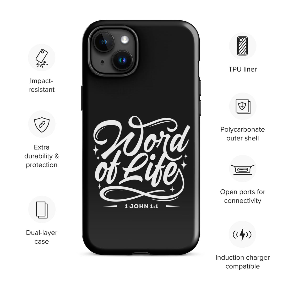 Christian Phone Case Word of Life Black for iPhone® iPhone® Phone Cases   