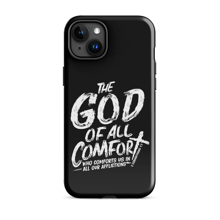 Christian Phone Case God of All Comfort Black for iPhone® iPhone® Phone Cases Glossy iPhone 15 Plus 