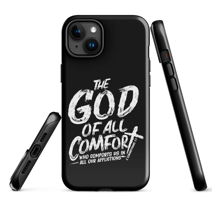 Christian Phone Case God of All Comfort Black for iPhone® iPhone® Phone Cases   