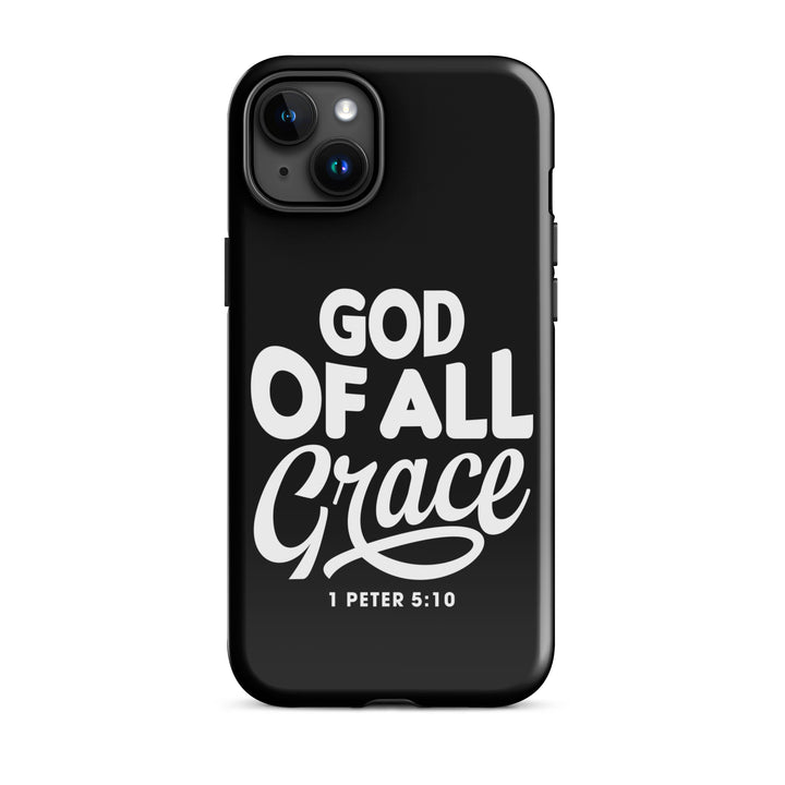 Christian Phone Case God of All Grace Black for iPhone® iPhone® Phone Cases Glossy iPhone 15 Plus 