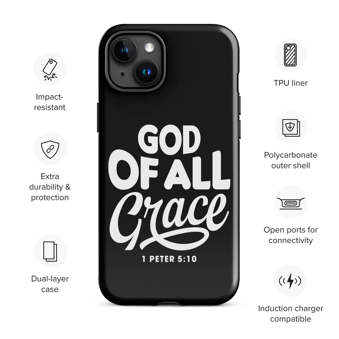 Christian Phone Case God of All Grace Black for iPhone® iPhone® Phone Cases   