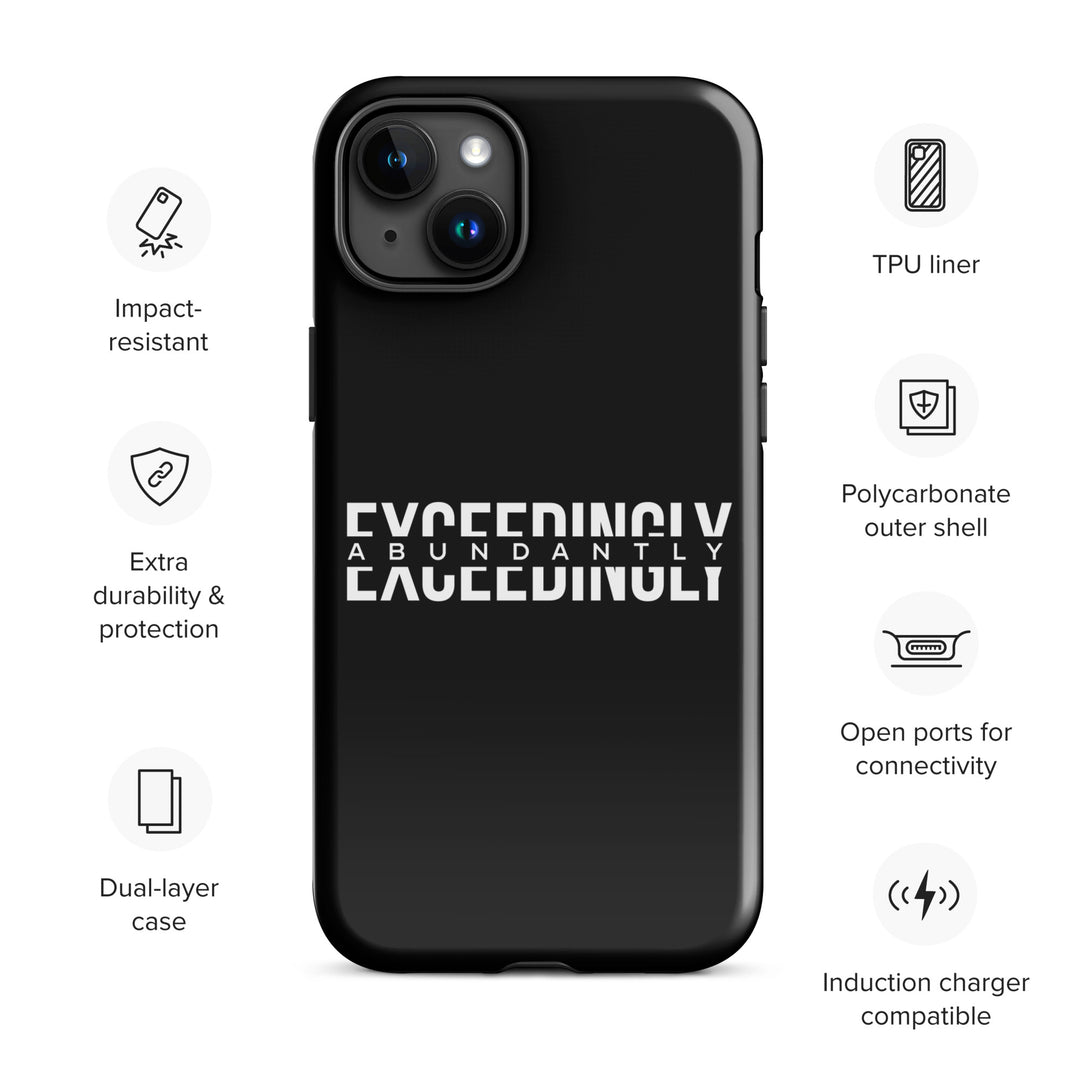 Christian Phone Case Exceedingly Abundantly Black for iPhone® iPhone® Phone Cases   