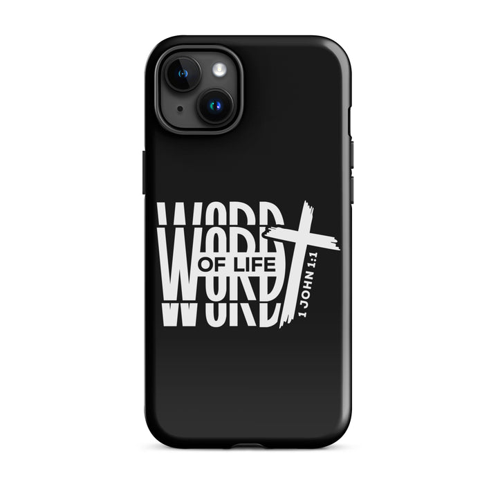 Christian Phone Case Word of Life Black for iPhone® iPhone® Phone Cases Glossy iPhone 15 Plus 