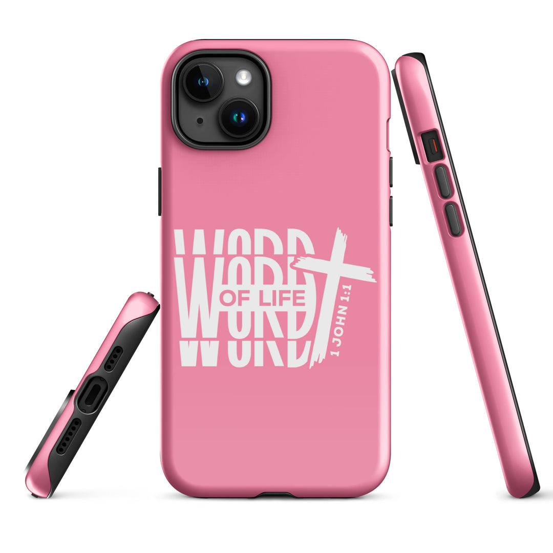 Christian Phone Case Word of Life Cross Pink for iPhone® iPhone® Phone Cases   