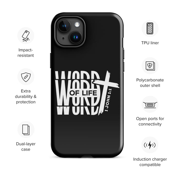 Christian Phone Case Word of Life Black for iPhone® iPhone® Phone Cases   