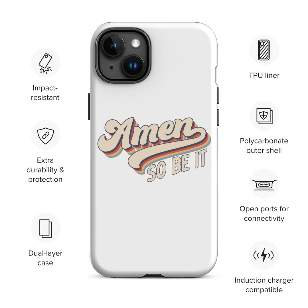 Christian Phone Case Amen So Be It White for iPhone® iPhone® Phone Cases   