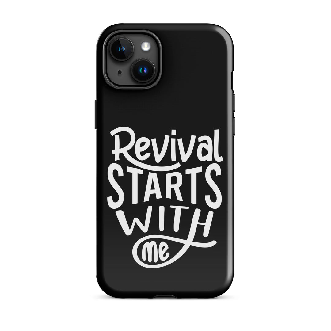 Christian Phone Case Revival Starts With Me Black for iPhone® iPhone® Phone Cases Glossy iPhone 15 Plus 