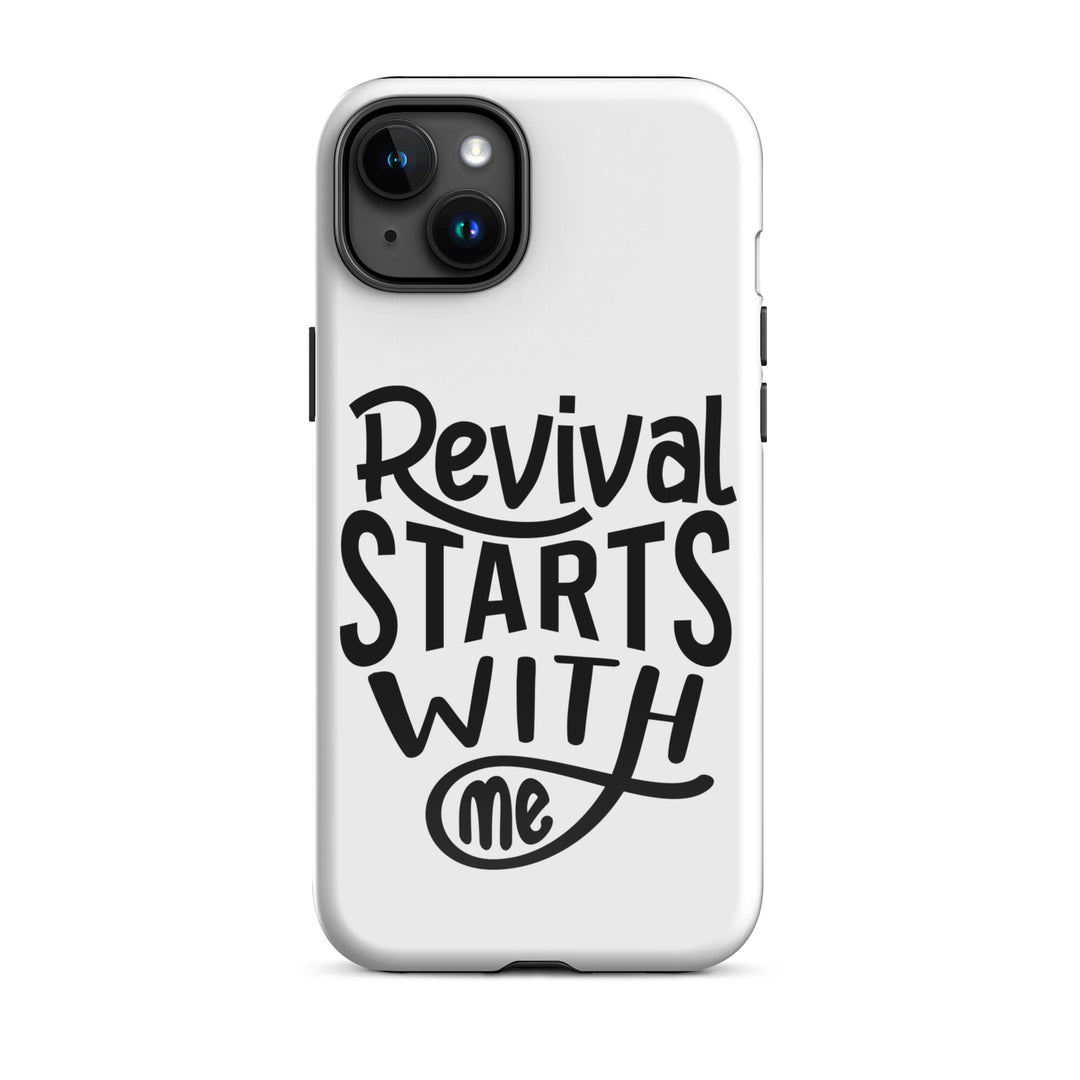 Christian Phone Case Revival Starts With Me White for iPhone® iPhone® Phone Cases Glossy iPhone 15 Plus 