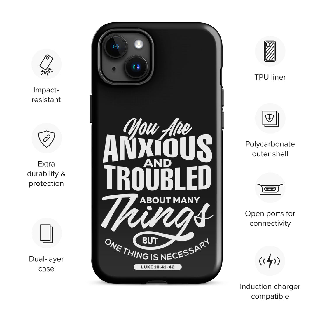 Christian Phone Case Anxious And Troubled Black for iPhone® iPhone® Phone Cases   