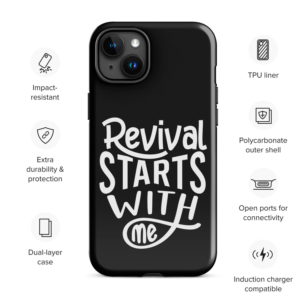 Christian Phone Case Revival Starts With Me Black for iPhone® iPhone® Phone Cases   