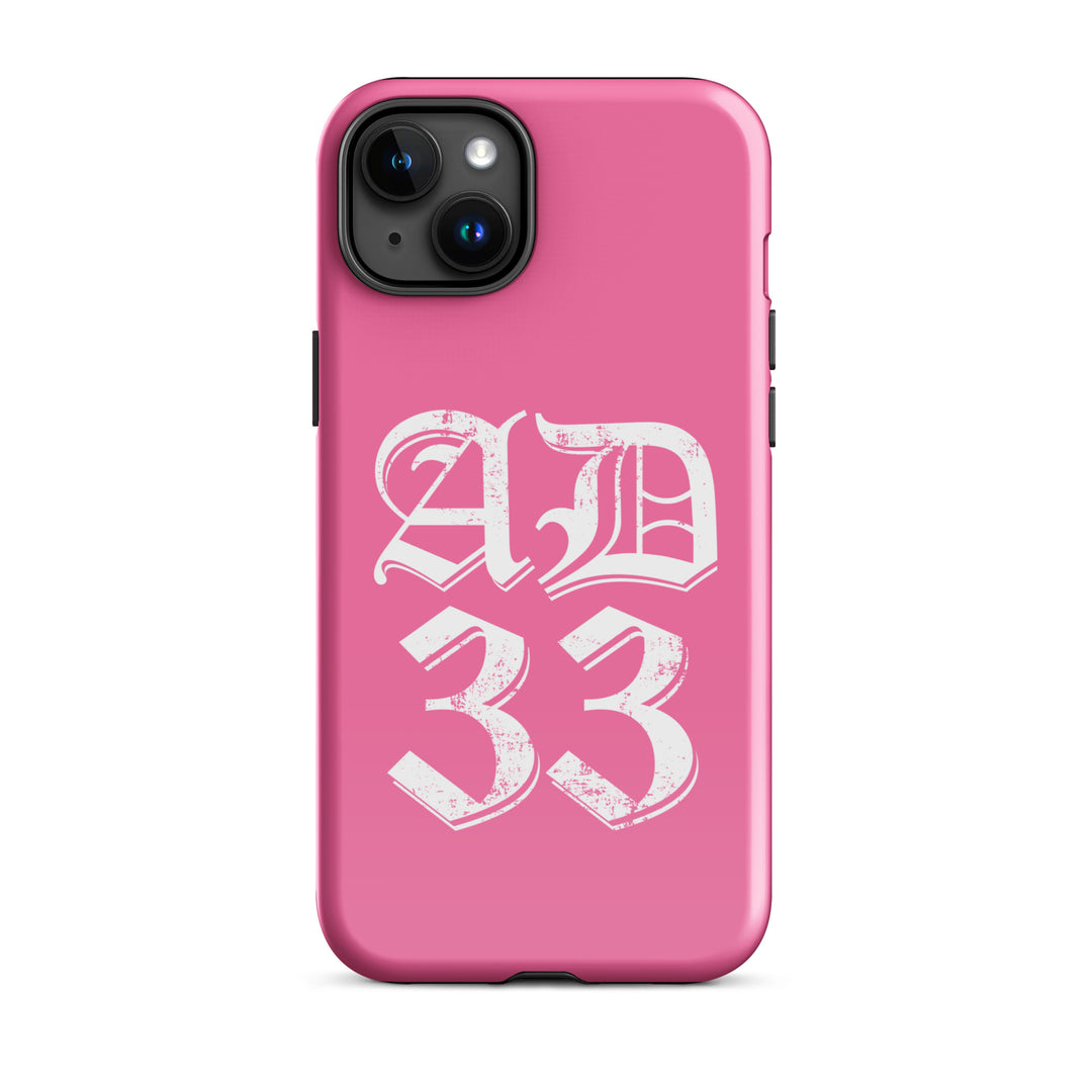 Christian Phone Case AD 33 Old English Pink for iPhone® iPhone® Phone Cases Glossy iPhone 15 Plus 